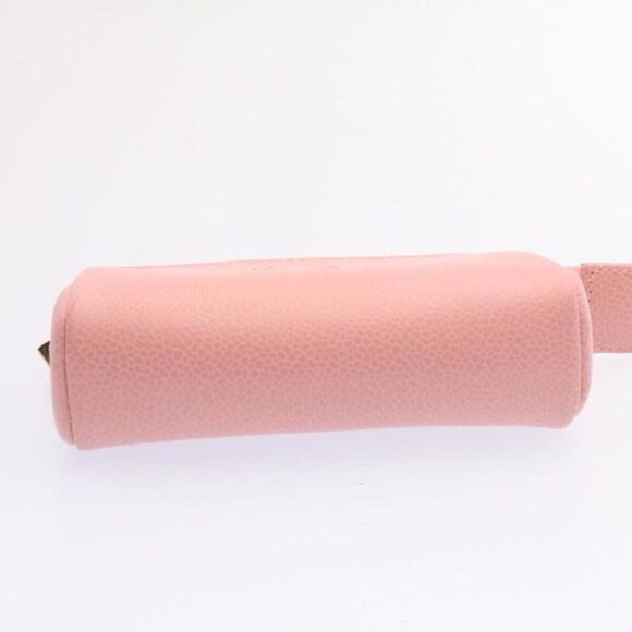 CHANEL COCO Mark Coin Purse Pouch Leather Pink CC - Picture 7 of 15